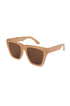 Close-up of ARIA cat eye sunglasses with a sleek, polished frame offering full UV protection.