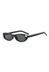 Black sunglasses with a small round with pearl bunny & gold ears charm