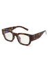 A sleek blue light square frame