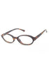 A pair of round frame blue light blocking glasses with a tort frame.