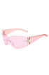 CYBER STAR Sunglasses – Trendy Shield Frames with Star Accent