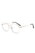 Oversized square frame in clear, blending modern style with functionality.