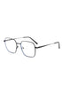 Oversized square frame in clear, blending modern style with functionality.