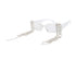 Clear cat-eye sunglasses with a rhinestone
