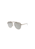 INSTINCT sunglasses with light sterling mirrored lenses and light gold stainless steel frame offering 100% UV protection.