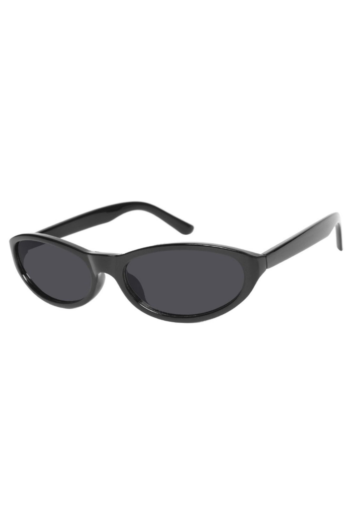 Black sunglasses with black lenses